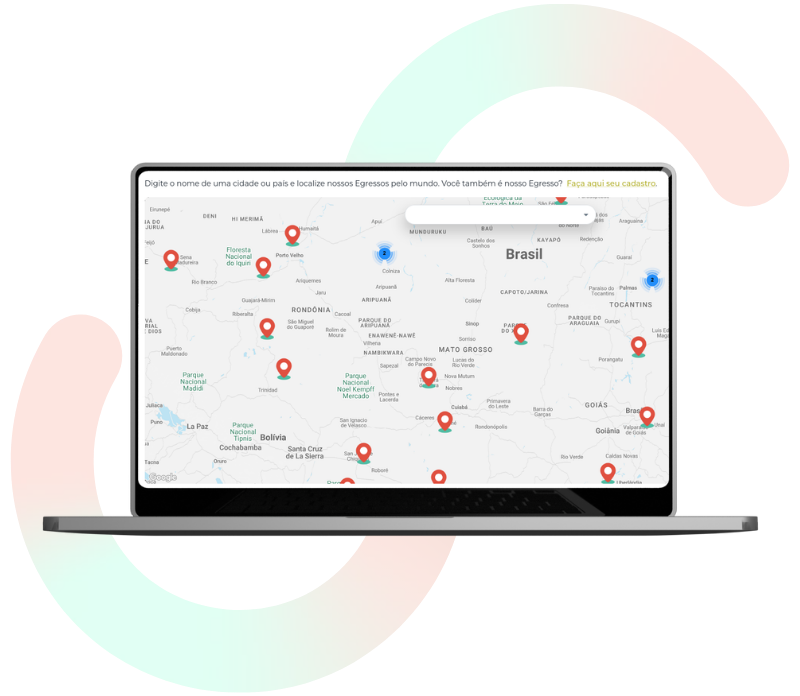 Mapa Interativo de Localização dos Egressos